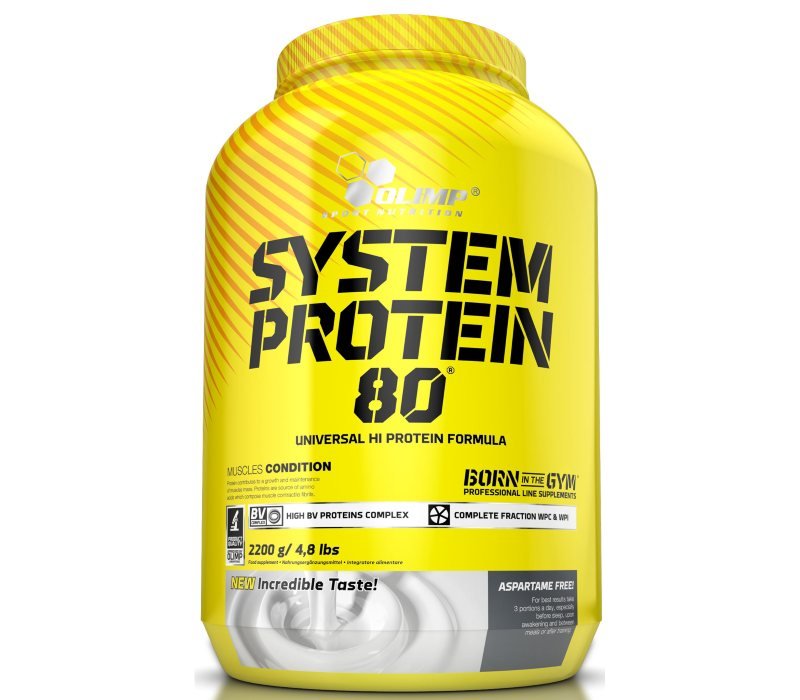 Протеин Olimp System Protein 80, 2.2 кг Ваниль,  ml, Olimp Labs. Protein. Mass Gain recovery Anti-catabolic properties 