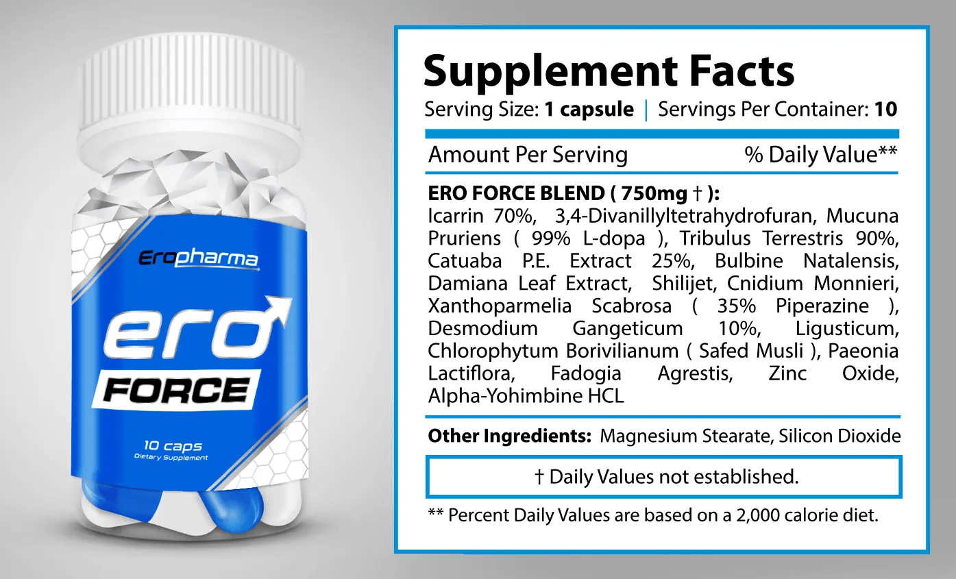 CORE LABS  Eropharma EROFORCE 10 шт. / 10 servings,  ml, Core Labs. Testosterone Booster