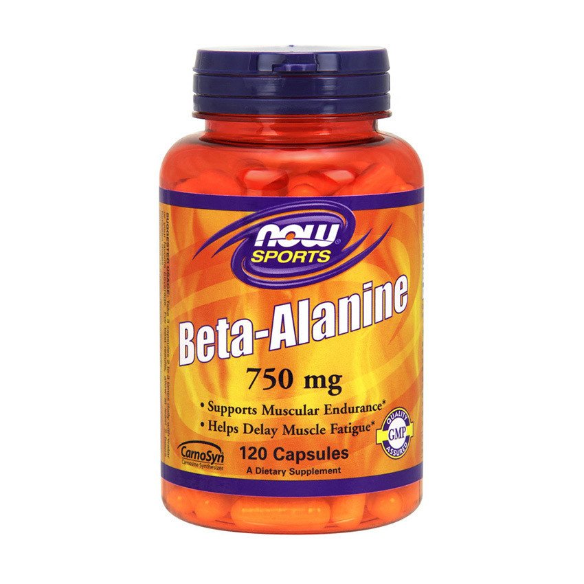 Бета аланин Now Foods Beta-Alanine 750 mg (120 капсул) нау фудс,  мл, Now. Бета-Аланин. 