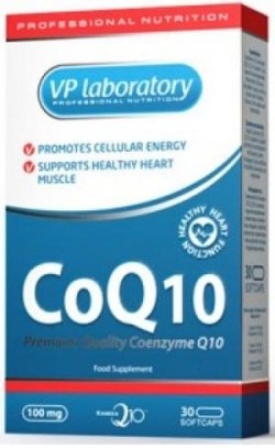 CoQ10 100 mg, 30 piezas, VP Lab. Coenzym Q10. General Health Antioxidant properties CVD Prevention Exercise tolerance 
