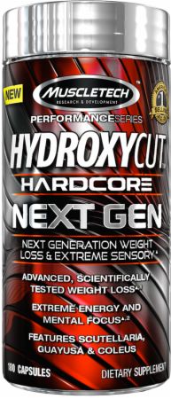 Hydroxycut Hardcore Next Gen, 180 piezas, MuscleTech. Termogénicos. Weight Loss Fat burning 