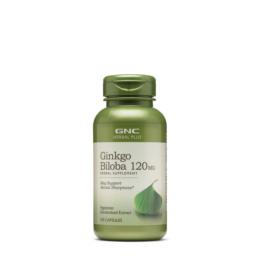 Натуральная добавка GNC Herbal Plus Ginkgo Biloba 120 mg, 100 капсул,  мл, GNC. Hатуральные продукты. Поддержание здоровья 