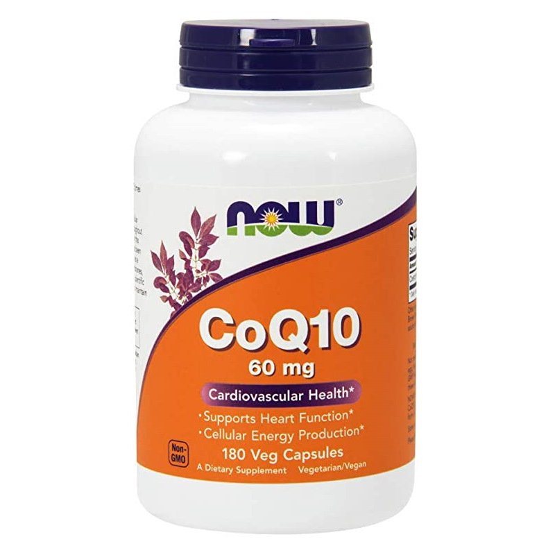 Витамины и минералы NOW CoQ-10 60 mg, 180 вегакапсул,  ml, Now. Vitamins and minerals. General Health Immunity enhancement 