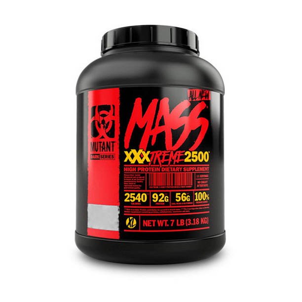 Гейнер Mutant Mass xXxtreme 2500, 3.18 кг Тройной шоколад,  ml, Mutant. Ganadores. Mass Gain Energy & Endurance recuperación 