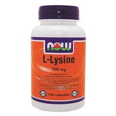 L-Lysine 500 mg, 100 pcs, Now. Lysine. 