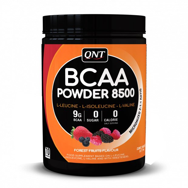 QNT BCAA QNT BCAA Powder 8500, 350 грамм Лесная ягода, , 350  грамм