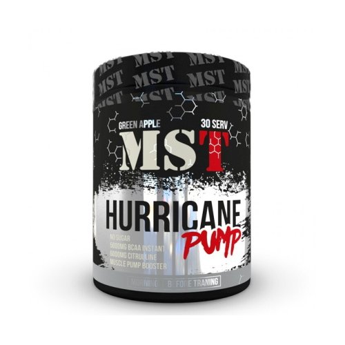 Предтренировочный комплекс MST Hurricane Pump, 300 грамм Зеленое яблоко,  ml, MST Nutrition. Pre Entreno. Energy & Endurance 