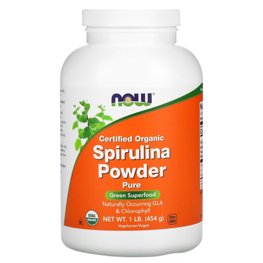 Натуральная добавка NOW Spirulina Powder Organic, 454 грамм,  мл, Now. Hатуральные продукты. Поддержание здоровья 