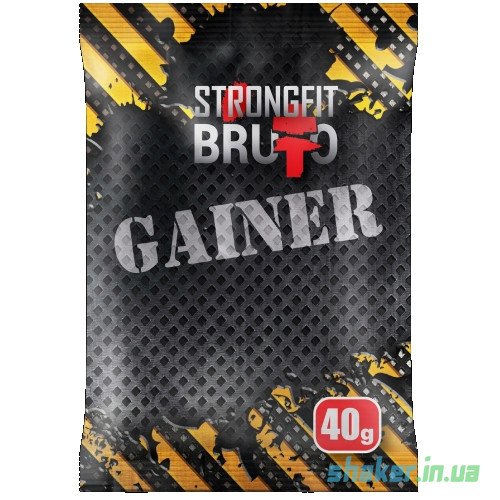Гейнер для набора массы Strong FIT Gainer (40 г) стронг фит ванiльний,  ml, Strong FIT. Gainer. Mass Gain Energy & Endurance recovery 