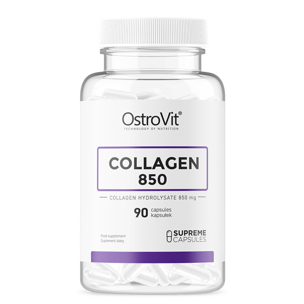 Коллаген OstroVit Collagen 850 mg 90 caps,  ml, OstroVit. Collagen. General Health Ligament and Joint strengthening Skin health 
