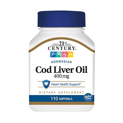 Жирные кислоты 21st Century Norwegian Cod Liver Oil, 110 капсул,  ml, 21st Century. Fats. General Health 