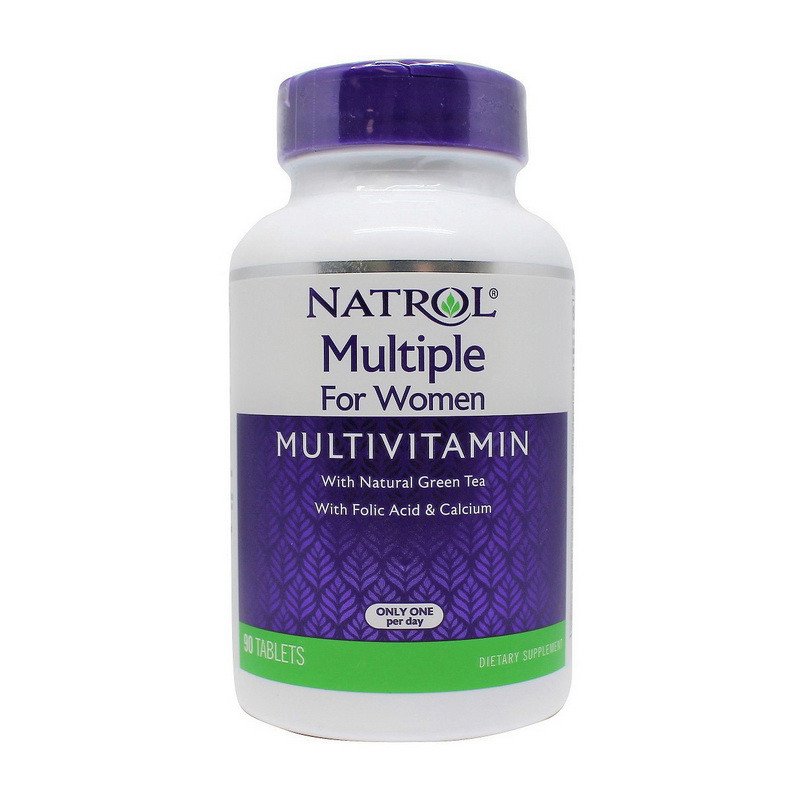 Витамины для женщин Natrol Multiple For Women With Folic Acid & Calcium (90 таб) натрол,  мл, Natrol. Витамины и минералы. Поддержание здоровья Укрепление иммунитета 