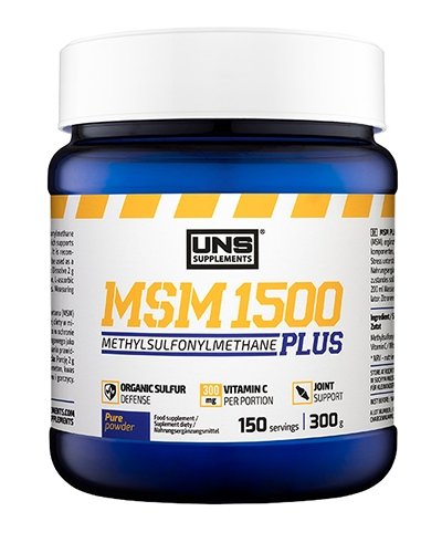 MSM 1500 Plus, 300 g, UNS. Para articulaciones y ligamentos. General Health Ligament and Joint strengthening 