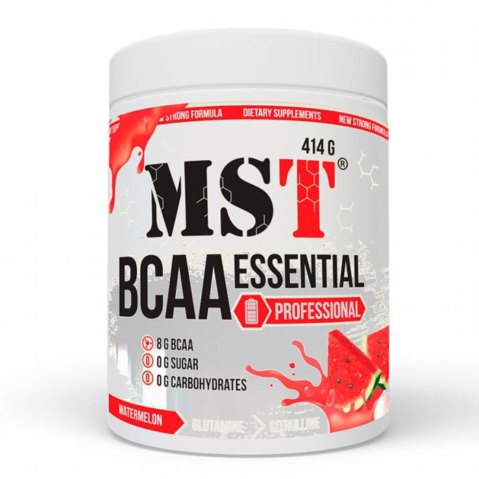 BCAA MST BCAA Essential Professional, 414 грамм Арбуз,  ml, MST Nutrition. BCAA. Weight Loss recovery Anti-catabolic properties Lean muscle mass 