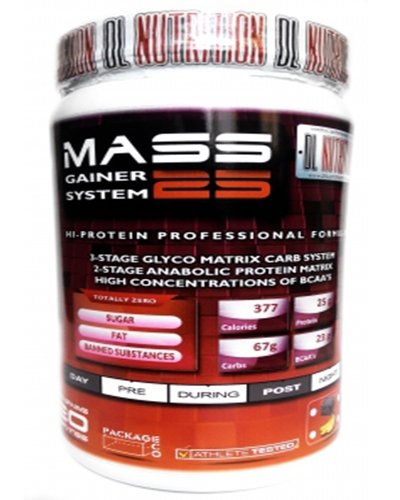 Mass Gainer System 25, 1300 g, DL Nutrition. Ganadores. Mass Gain Energy & Endurance recuperación 
