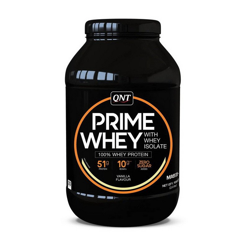 Сывороточный протеин концентрат QNT Prime Whey (908 г) прайм вей cookies and cream,  ml, QNT. Whey Concentrate. Mass Gain recovery Anti-catabolic properties 