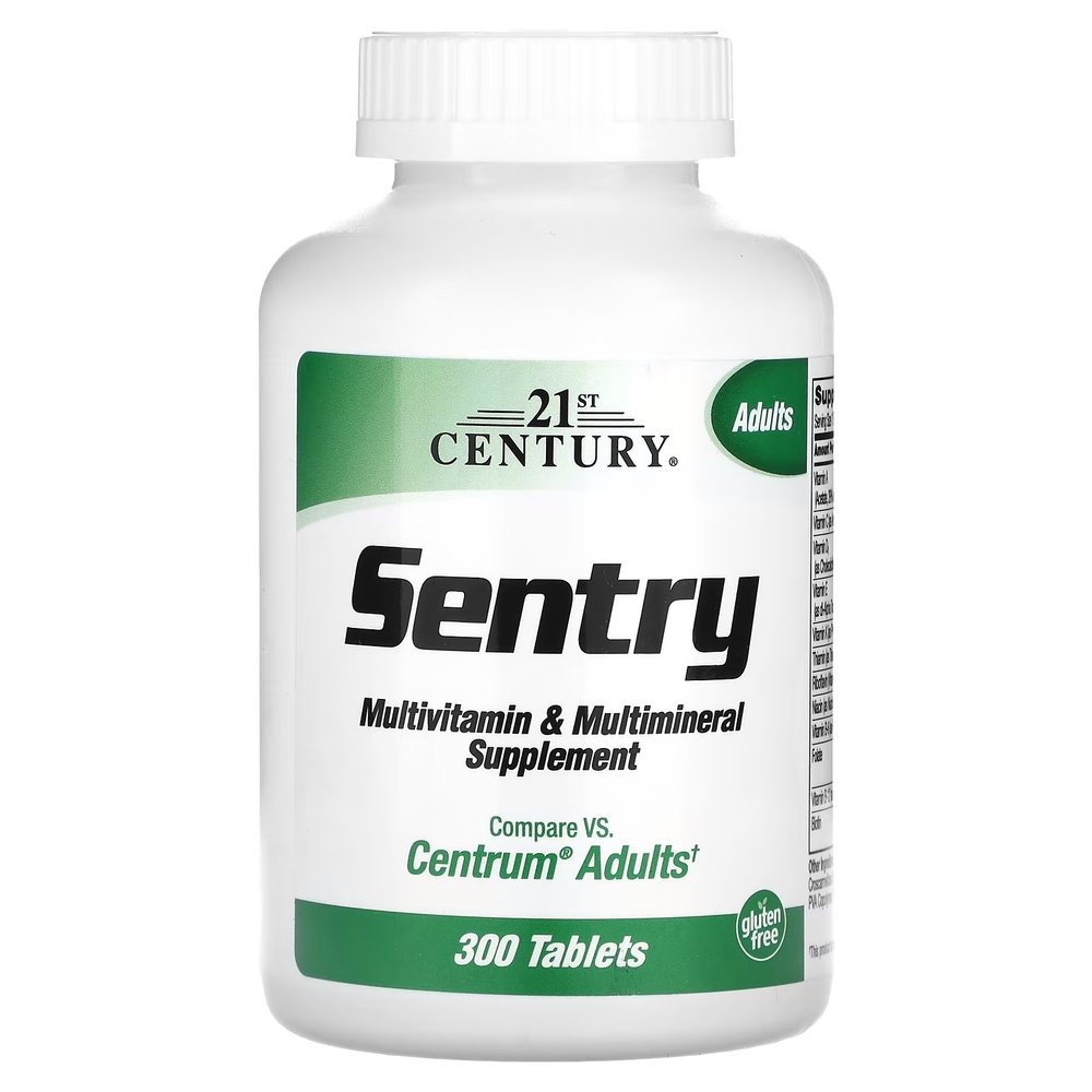 21st Century Витамины и минералы 21st Century Sentry Multivitamin and Multimineral, 300 таблеток, , 