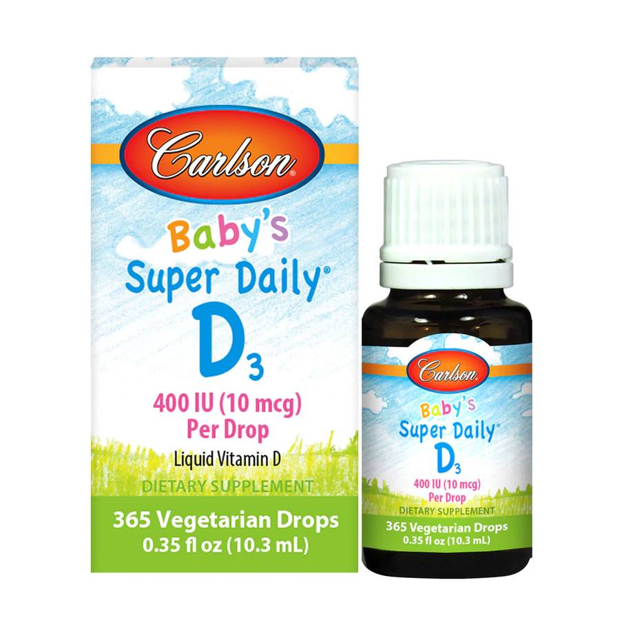 Витамины и минералы Carlson Labs Baby's Super Daily D3 400 IU, 10.3 мл,  ml, California Gold Nutrition. Vitaminas y minerales. General Health Immunity enhancement 