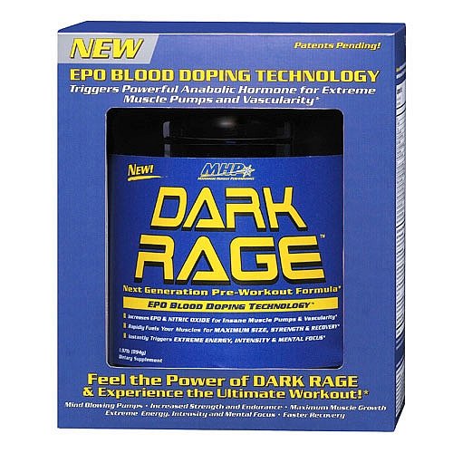 Dark Rage, 880 г, MHP. Предтренировочный комплекс. Энергия и выносливость 