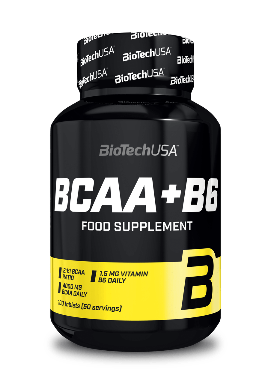 БЦАА Biotech BCAA + B6 (100 таблеток) биотеч +б6,  мл, BioTech. BCAA. Снижение веса Восстановление Антикатаболические свойства Сухая мышечная масса 