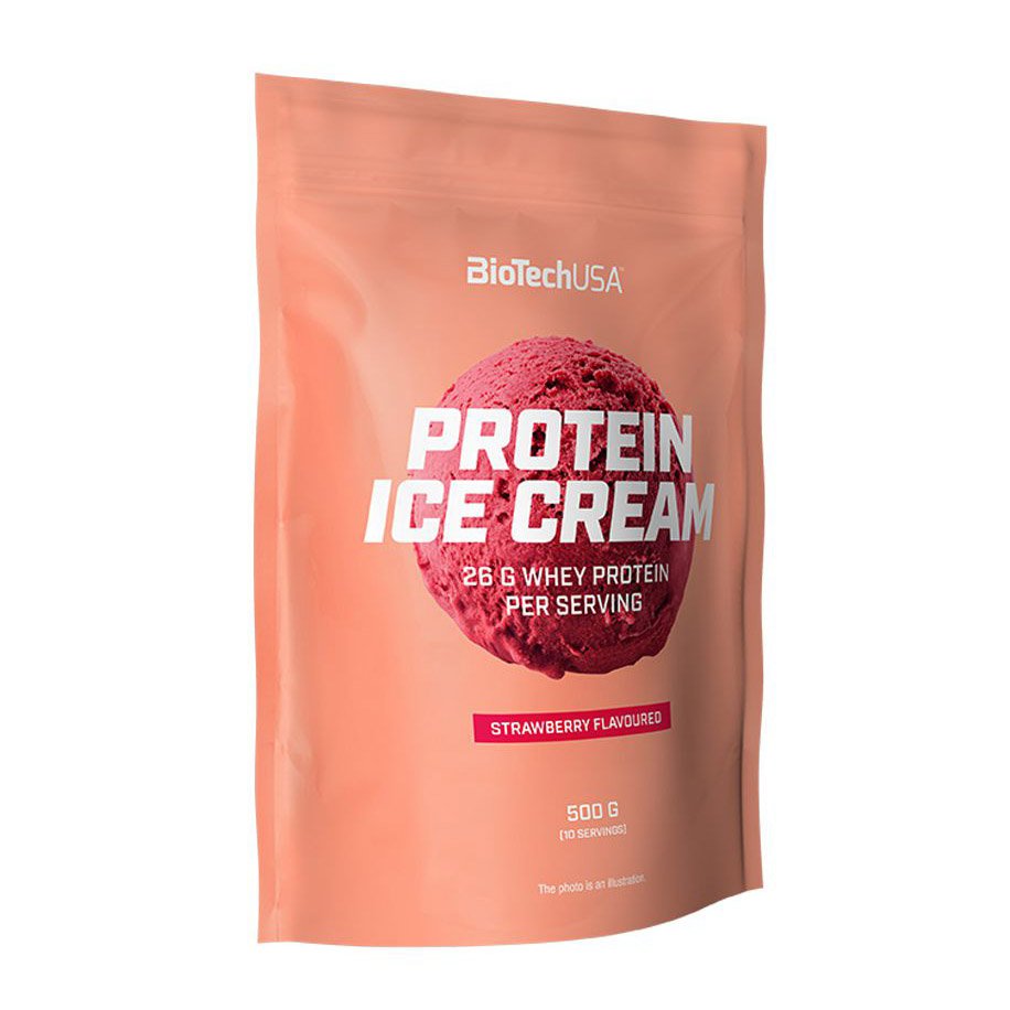 Заменитель питания BioTech Protein Ice Cream, 500 грамм Клубника,  ml, BioTech. Meal replacement. 