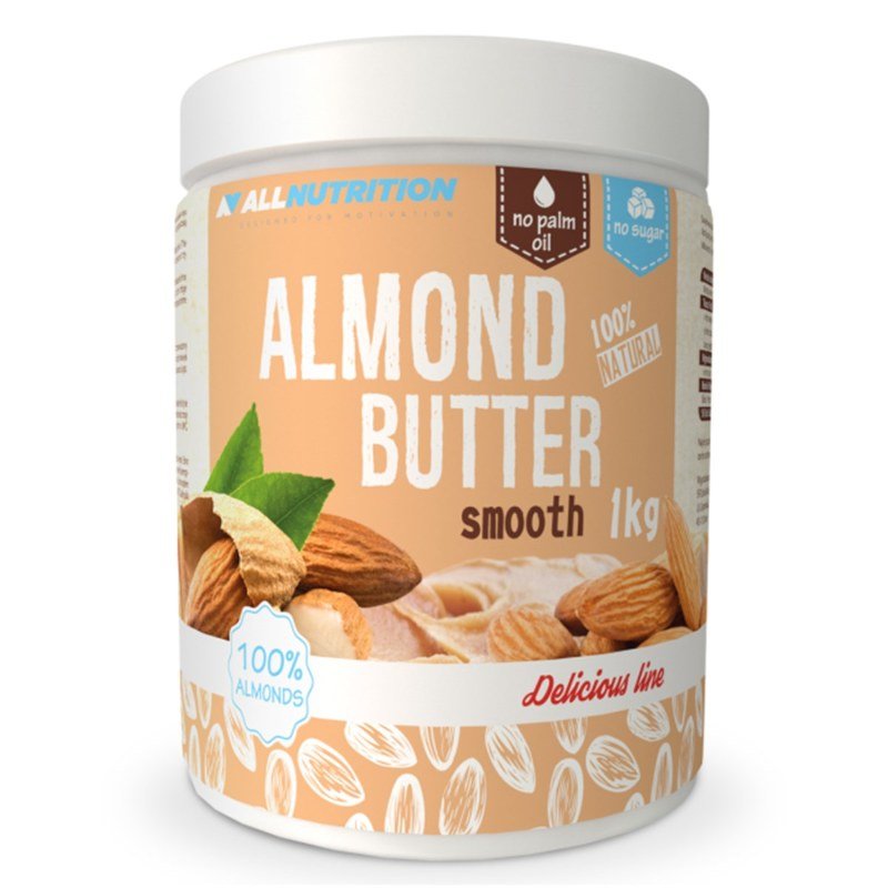 Almond Butter Smooth, 1000 piezas, AllNutrition. Sustitución de comidas. 