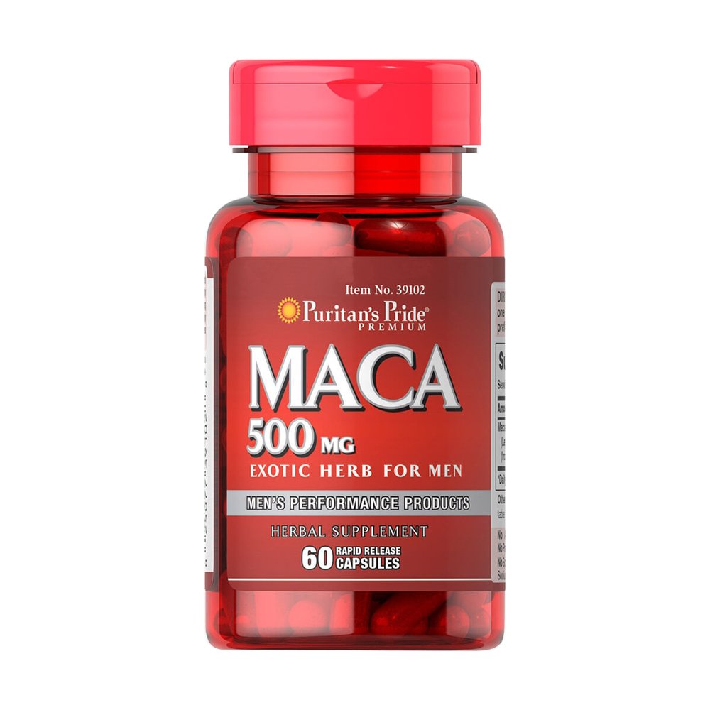 Натуральная добавка Puritan's Pride Maca 500 mg, 60 капсул,  мл, Puritan's Pride. Hатуральные продукты. Поддержание здоровья 