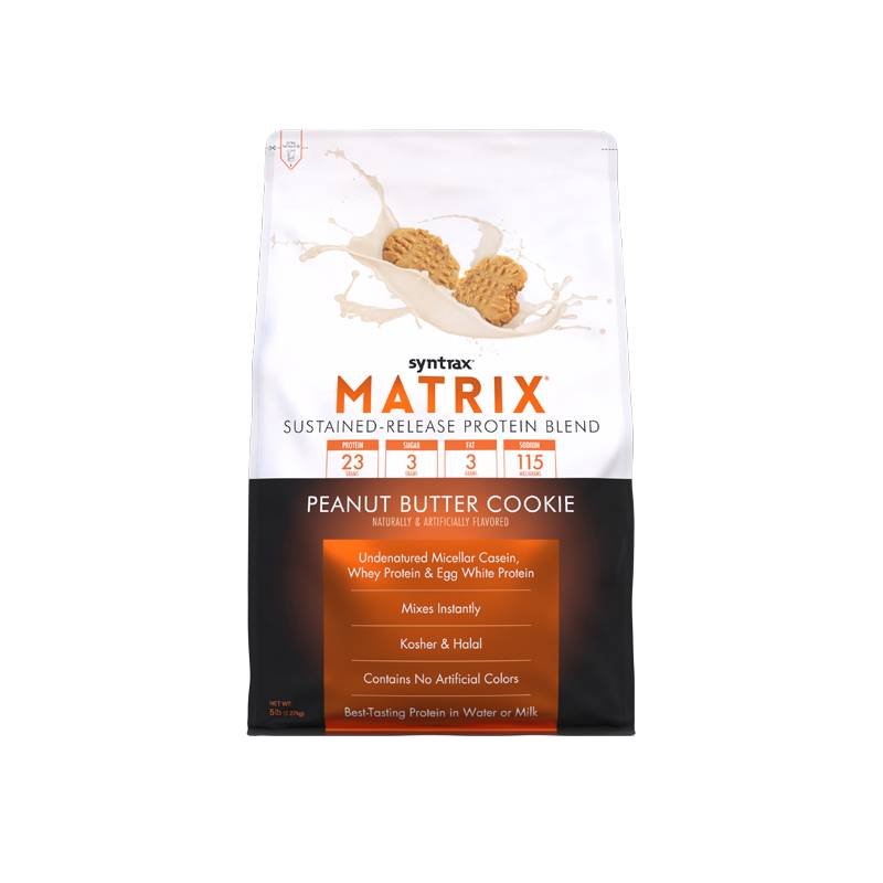 Протеин Syntrax Matrix, 2.27 кг Печенье-арахисовое масло,  мл, Syntrax. Протеин. Набор массы Восстановление Антикатаболические свойства 