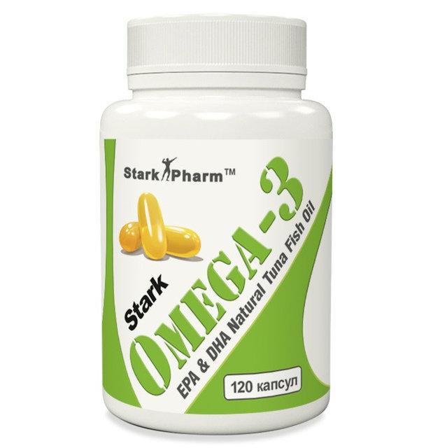 Natural Tuna Fish Oil Omega 3 Stark Pharm 120 caps,  ml, Stark Pharm. Omega 3 (Fish Oil). General Health Ligament and Joint strengthening Skin health CVD Prevention Anti-inflammatory properties 