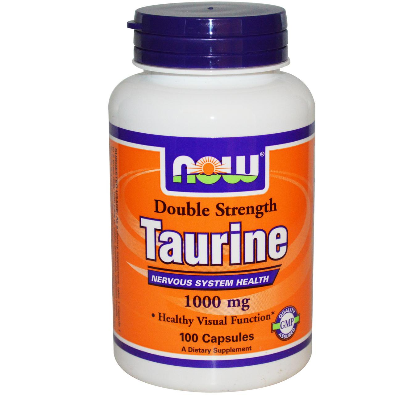 NOW Taurine 1000 мг - 100 веган кап,  мл, Now. Аминокислоты. 