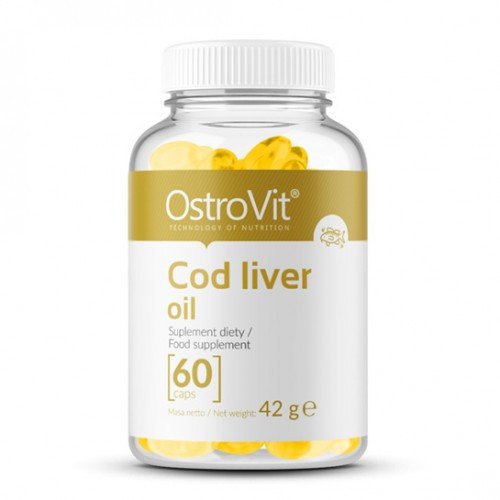 Жирні кислоти OstroVit Cod liver oil 60 caps,  мл, OstroVit. Жиросжигатель. Снижение веса Сжигание жира 