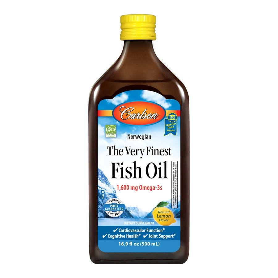 Жирные кислоты Carlson Labs The Very Finest Fish Oil, 500 мл Лимон,  мл, Carlson Labs. Жирные кислоты (Omega). Поддержание здоровья 