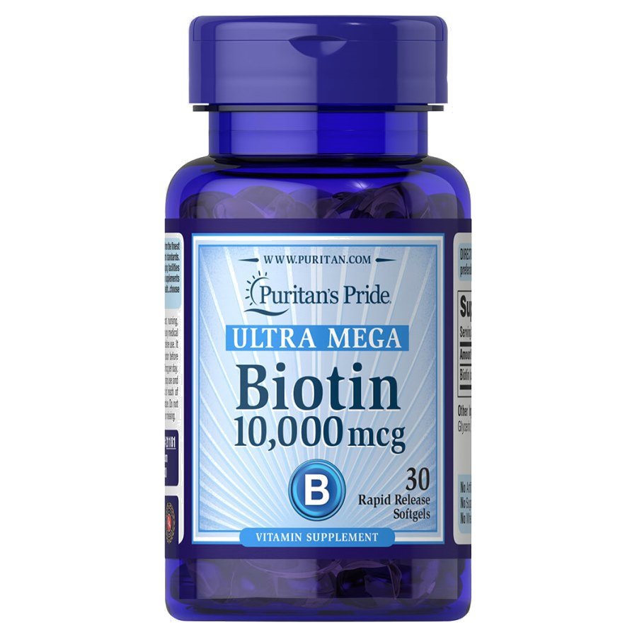 Витамины и минералы Puritan's Pride Biotin 10000 mcg, 30 капсул,  ml, Puritan's Pride. Vitamins and minerals. General Health Immunity enhancement 