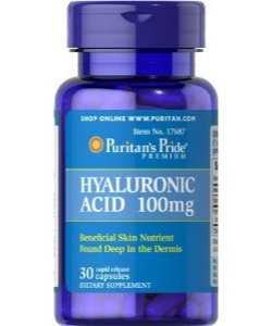 Hyaluronic Acid 100 mg, 30 шт, Puritan's Pride. Гиалуроновая кислота. Поддержание здоровья 