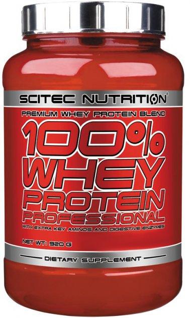 Сывороточный протеин концентрат Scitec Nutrition 100% Whey Protein Professional 920 грамм Арахисовая паста,  мл, Scitec Nutrition. Сывороточный концентрат. Набор массы Восстановление Антикатаболические свойства 