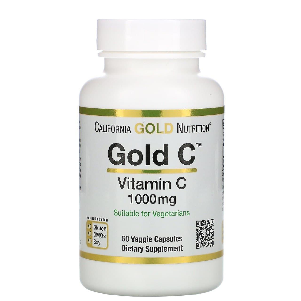 California Gold Nutrition ΠΠΈΡΠ°ΠΌΠΈΠ½ C California Gold Nutrition Gold C 1000 ΠΌΠ³ (60 ΠΊΠ°ΠΏΡ) ΠΊΠ°Π»ΠΈΡΠΎΡΠ½ΠΈΡ Π³ΠΎΠ»Π΄, , 60