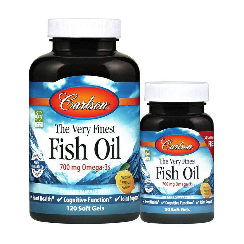Омега 3 Carlson Labs The Very Finest Fish Oil (120+30 капс)  рыбий жир карлсон лаб,  ml, Carlson Labs. Omega 3 (Fish Oil). General Health Ligament and Joint strengthening Skin health CVD Prevention Anti-inflammatory properties 