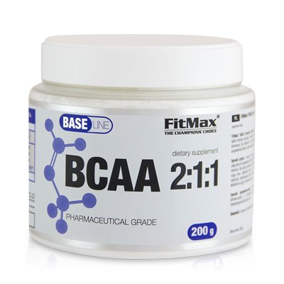FitMax Base BCAA 2:1:1 200 г Без вкуса,  ml, FitMax. BCAA. Weight Loss recovery Anti-catabolic properties Lean muscle mass 