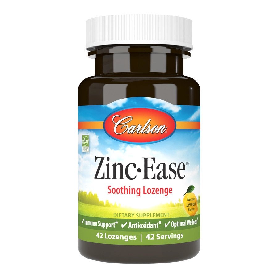 Carlson Labs Витамины и минералы Carlson Labs Zinc Ease, 42 леденца Лимон, , 