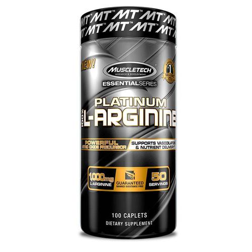 Аминокислота Muscletech Platinum 100% L-Arginine, 100 каплет,  ml, MST Nutrition. Amino Acids. 