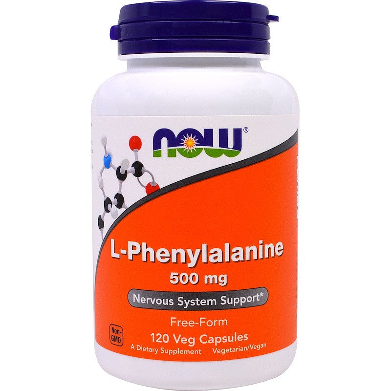 Now L-Phenylalanine 500 mg NOW Foods 120 Veggie Caps, , 120 шт.