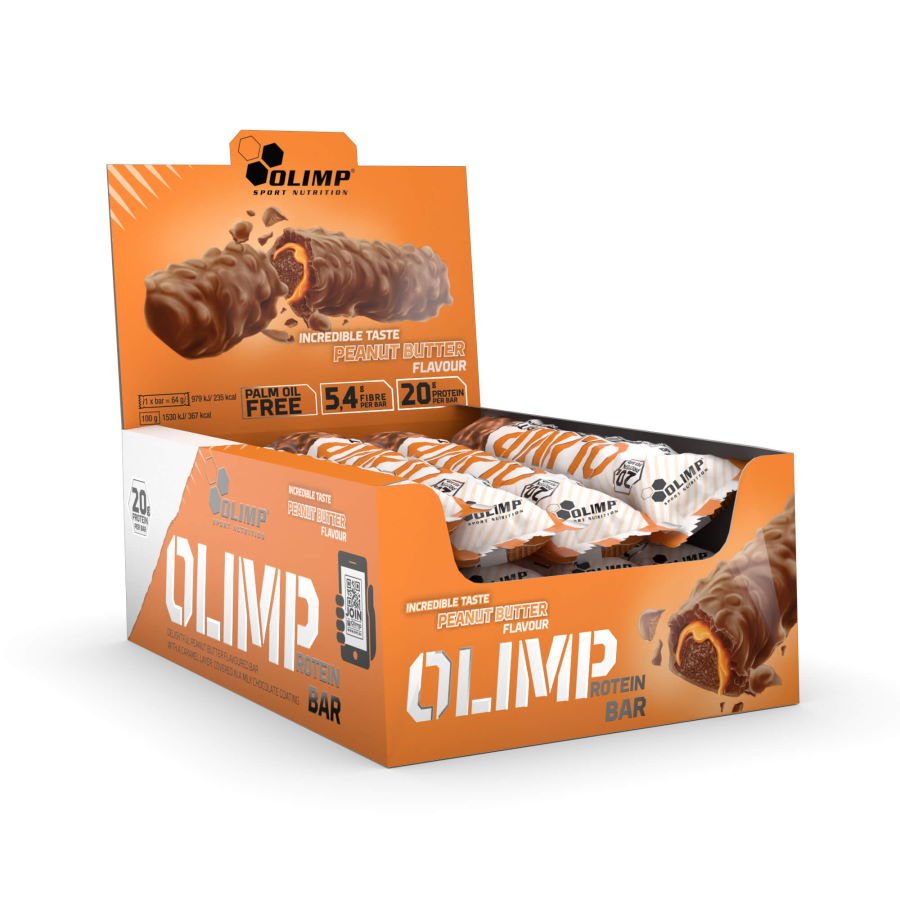 Батончик Olimp Protein bar, 12*64 грамм Арахисовая пасста,  мл, Olimp Labs. Батончик. 