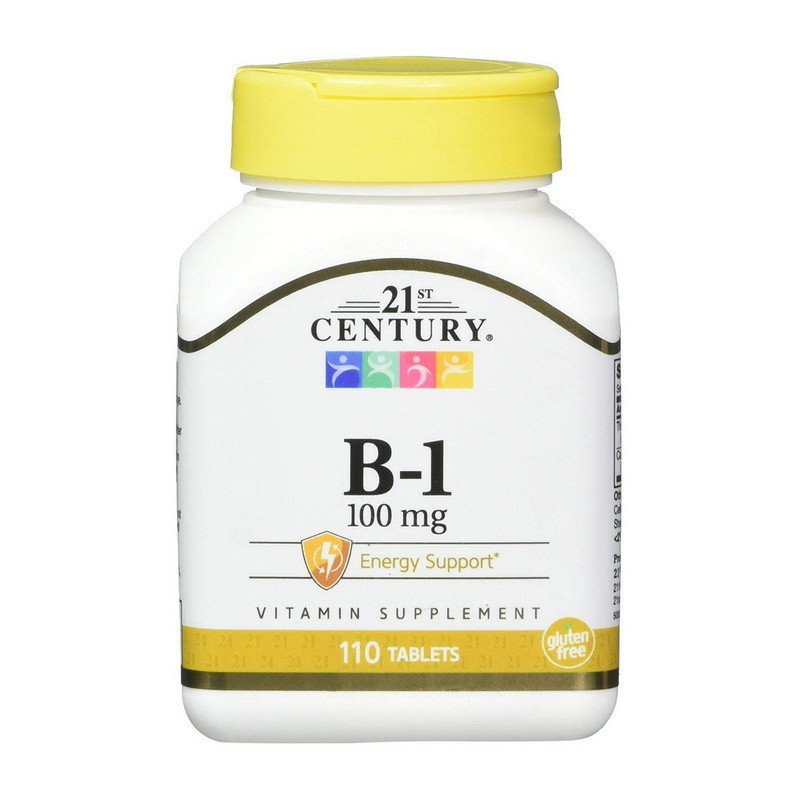 Витамин Б1 21st Century B-1 100 mg (110 таблеток) 21 век,  мл, 21st Century. Витамин B. Поддержание здоровья 