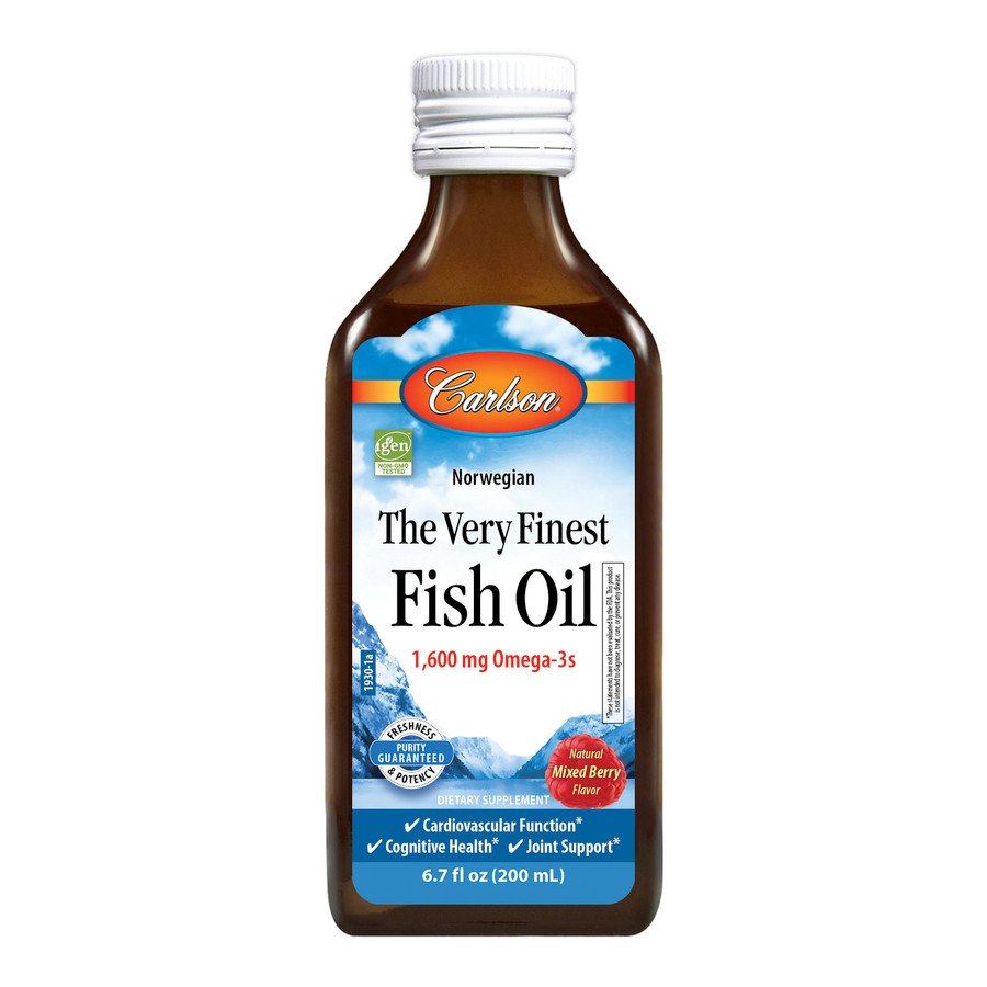 Carlson Labs Жирные кислоты Carlson Labs The Very Finest Fish Oil, 200 мл Смесь ягод, , 