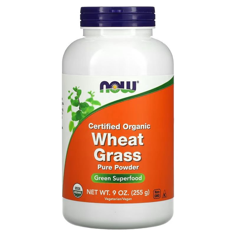 Now Натуральная добавка NOW Certified Organic Wheat Grass Pure Powder, 255 грамм, , 255 