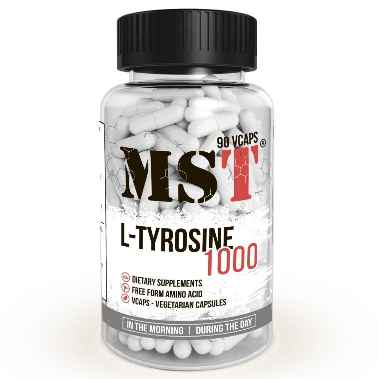Аминокислота MST L-Tyrosine 1000, 90 вегакапсул ,  ml, MST Nutrition. Amino Acids. 
