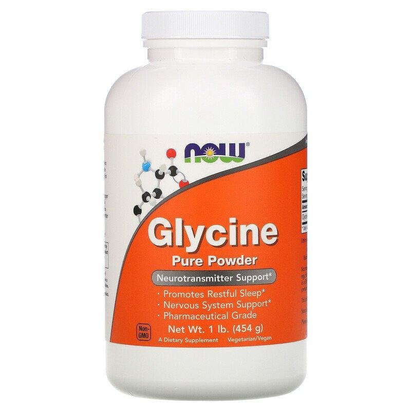 Now Аминокислота NOW Foods Glycine Pure Powder 454 g, , 454 г