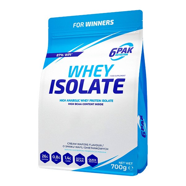 Протеин 6PAK Nutrition Whey Isolate, 700 грамм Белый шоколад,  ml, 6PAK Nutrition. Protein. Mass Gain स्वास्थ्य लाभ Anti-catabolic properties 