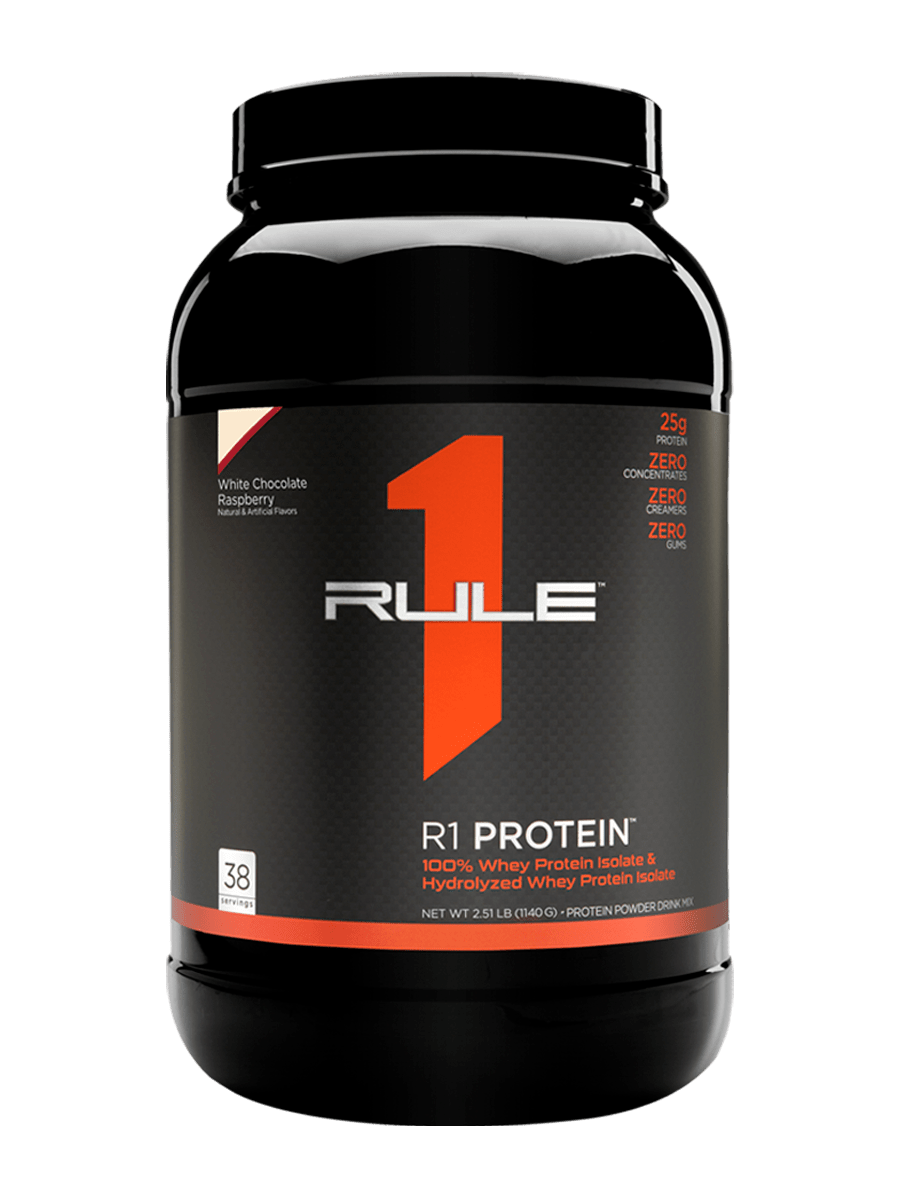 Rule One Proteins Сывороточный протеин изолят R1 (Rule One) R1 Protein 1140 грамм Белый шоколад малина, , 