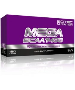 Mega BCAA 1400, 120 шт, Scitec Nutrition. BCAA. Снижение веса Восстановление Антикатаболические свойства Сухая мышечная масса 